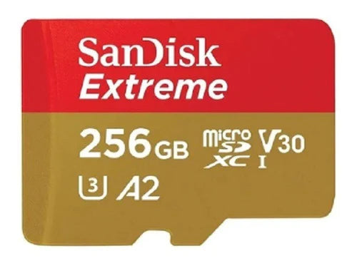 Memoria Micro Sd Sandisk Extreme 256gb Gopro 4k A2 U3 Dron