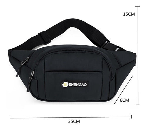 Black Waterproof Waist Bag Suitable For Sports Use