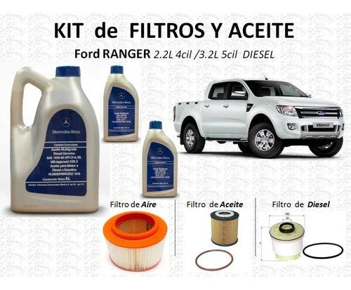 Ford Ranger Diesel - Kit De Filtros Y Aceite