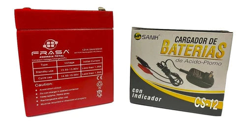 Cargador +batería Sellada Frasa 12v 4.5 Ah Recargable Fm1245