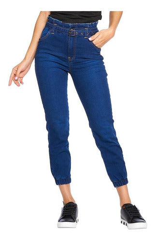 Jeans Mujer Moda Casual Resorte Mezclilla Cinturón Stone
