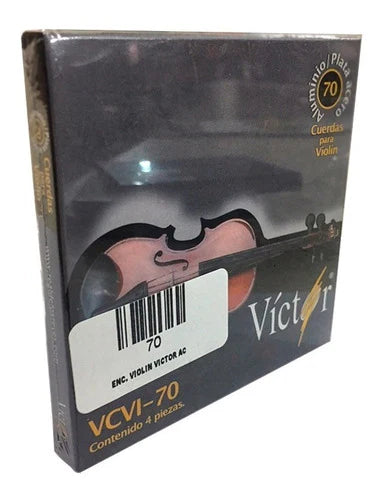 Cuerdas Para Violin Aluminio/plata Acero Marca Victor Mod 70