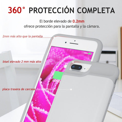 Carcasa Con Carga De Batería Para iPhone 8p/7p/6sp/6p Blanco