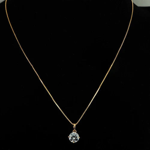 Collar Cadena Dije Eslabón Veneciana Diamante Oro 18k Regalo