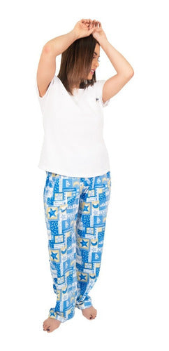 Pijama De Descanso Mujer Blusa Y Pantalón Fresca Y Juvenil