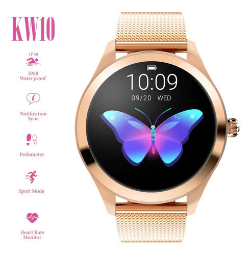 Reloj Inteligente Kingwear Deportivo Ip68 Para Mujer Kw10