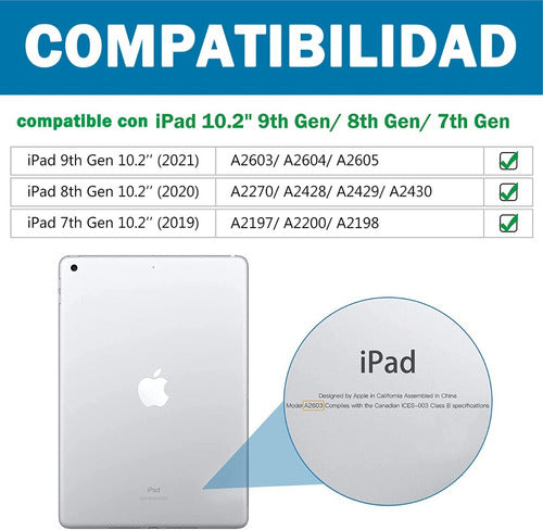Funda Compatible Con iPad 10.2  2021 2020 2019 9a 8a 7a Gen