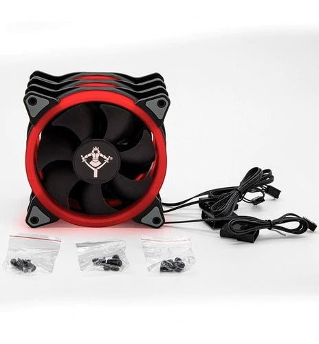 Kit 3 Ventiladores Yeyian Typhoon 120mm Led Colores
