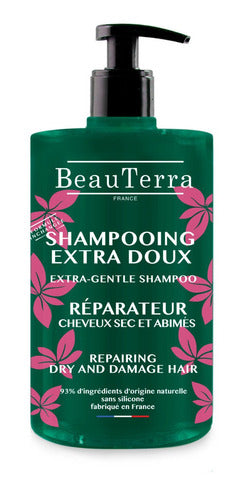 Beauterra Shampoo Reparador Suave, Natural Y Vegano - 750 Ml