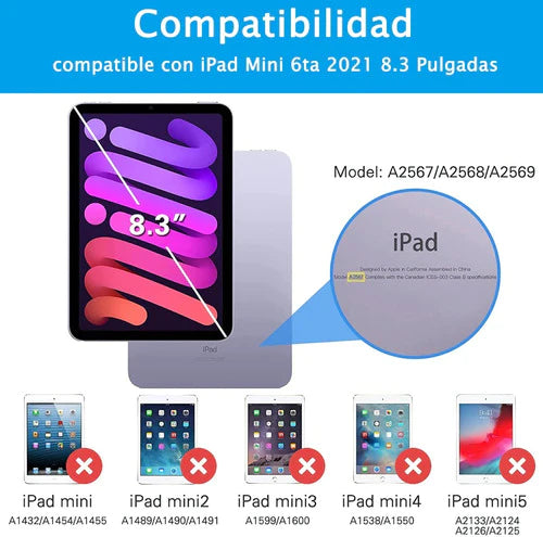 Funda Funda Folio Compatible Con iPad Mini 6 2021 8.3