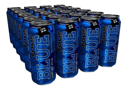 Caja Bebida Alcohólica Preparada Four Loko Blue 24 Piezas