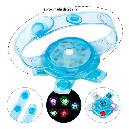 25 Pulseras Luces Led Fidget Spinners Todo Para Fiesta Niños