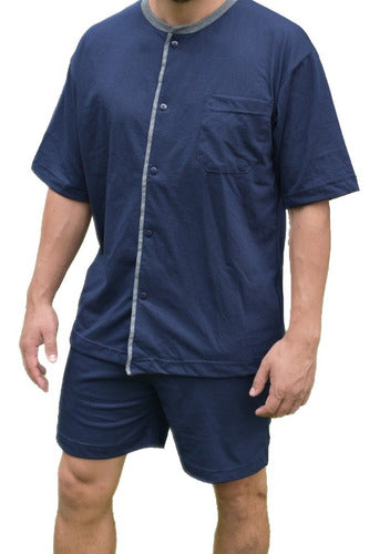 Nite Nite Pijama Hombre Camisa De Botones Y Short 102