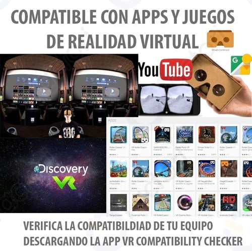 Lentes De Realidad Virtual Casco 3d Vr Box Gafas Juegos