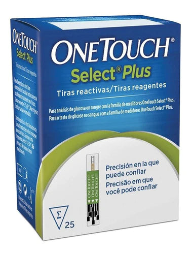Onetouch Select Plus Flex Caja Con 25 Tiras Para Glucómetro