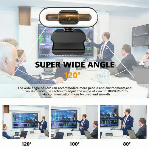 4k Cámara Webcam Con Micrófono Enfoque Automático Hd 2160p