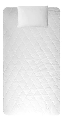 Cubre Colchón Individual Impermeable Blanco - C9657