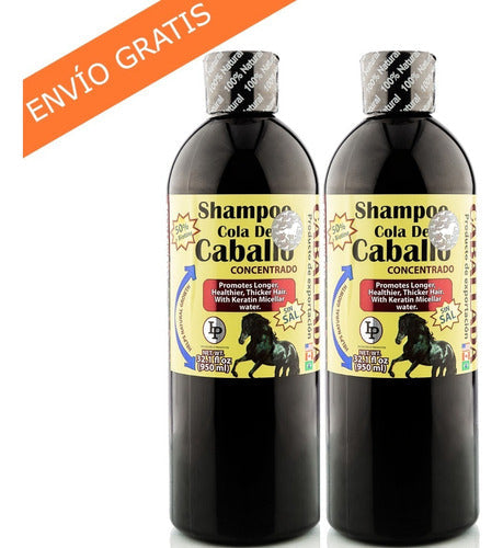 Kit 2 Shampoo Cola De Caballo Caballada - 950 Ml