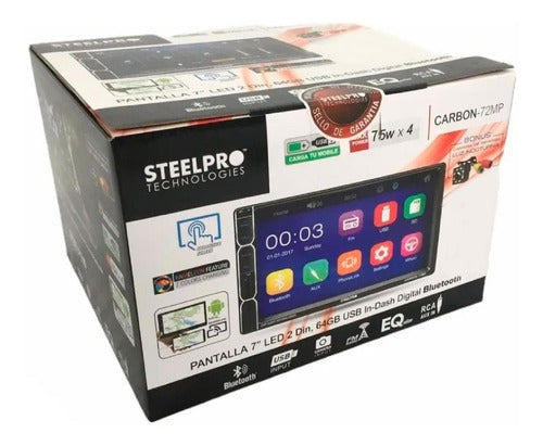 Autoestereo Steelpro Carbon-72mp Bluetooth Mirror Link Camar