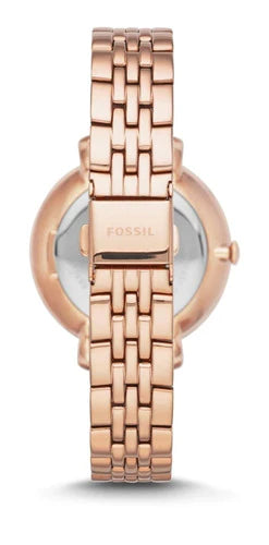 Reloj Dama Fossil Es3546 Color Oro Rosado De Acero