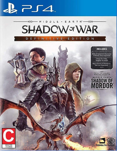 ..:: Middle Earth Shadow Of War Definitive ::.. Ps4 Gw