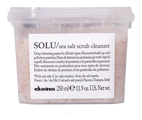 Solu Sea Salt Scrub Cleanser Exfoliante Davines 250 Ml