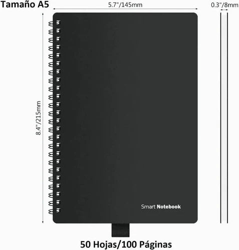 Cuaderno Inteligente Reutilizable Libreta 100 Page 10 Plumas
