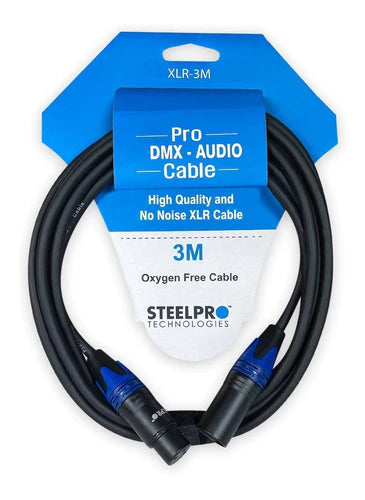 Cable Xlr 3m Balanceado Profesional Macho - Hembra Steelpro