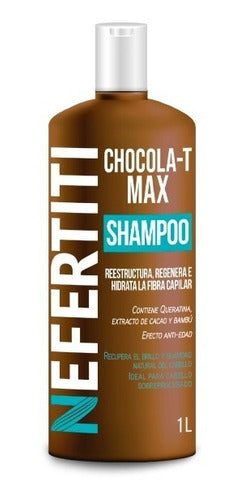 Nefertiti Shampoo Chocola-t Max 1l - 2 Pzas