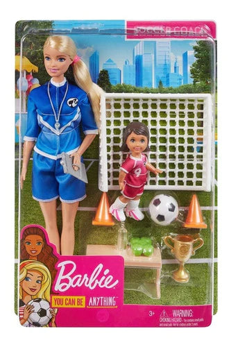 Barbie Careers Set De Muñecas Entrenadoras De Futbol Mattel