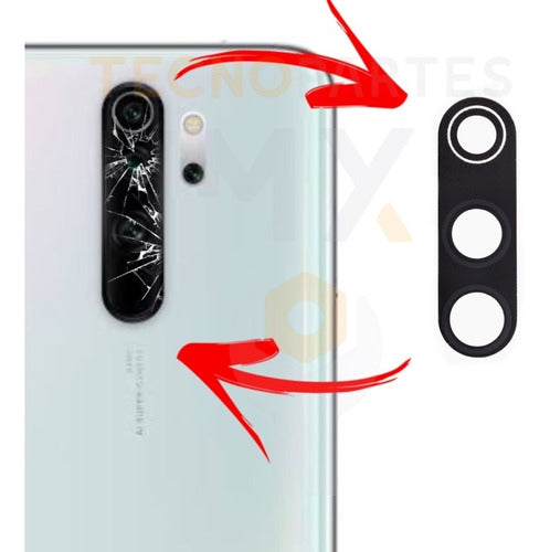 Lente Cristal Refacción De Cámaras Xiaomi Redmi Note 8 Pro