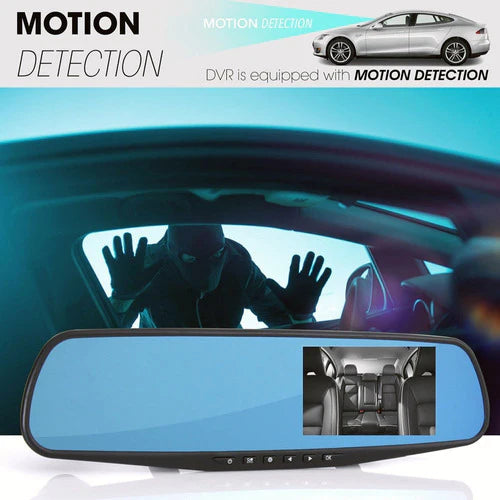Camara Auto Reversa Frontal Seguridad Dvr Smart 1080p Espejo