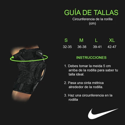 Rodillera Abierta Correas Ajustable - Gym Nike Pro - Unisex