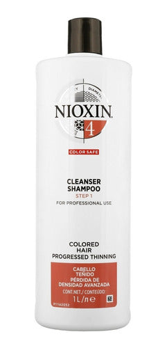 Nioxin 4 Cleanser Shampoo Anticaida 1000ml Cabello Teñido