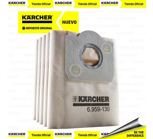 Bolsas Filtro De Papel, Original Karcher® P/ Aspiradora Wd 3