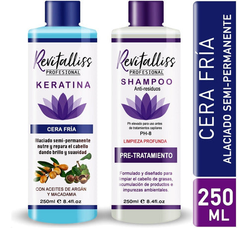 Keratina Brasileña Revitalliss Cera Fría + Shampoo 250ml