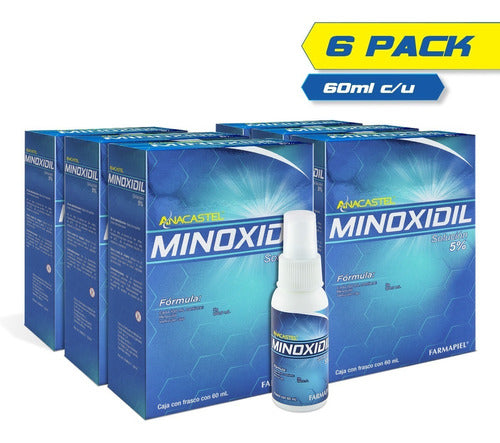 Minoxidil 5% - 6pack Tratamiento Crecimiento Cabello Y Barba