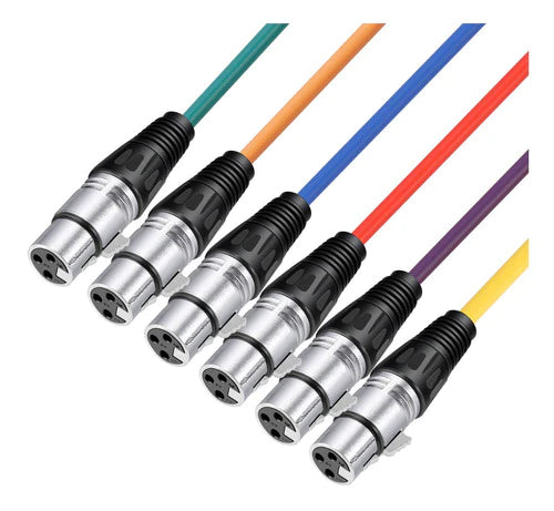 Cable Micrófono Neewer 6-pack 2m Xlr Macho A Hembra De Xlr