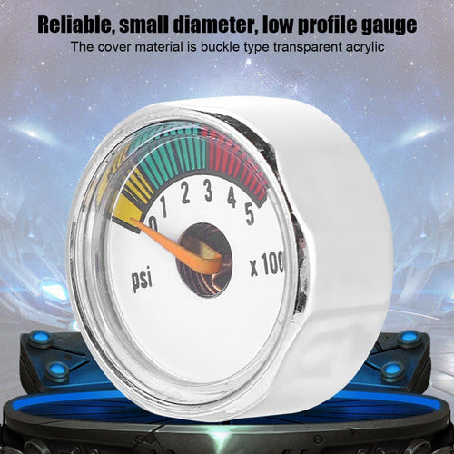 1/8npt Micro Manómetro Mini Para Paintball Pcp Air Rifl