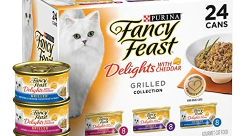 Fancy Feast, Delights With Cheddar Grilled 24 Latas