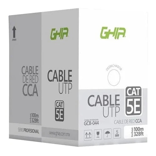 Bobina De Cable Gcb-044 Ghia Cat5e Utp 100 Metros Gris /v