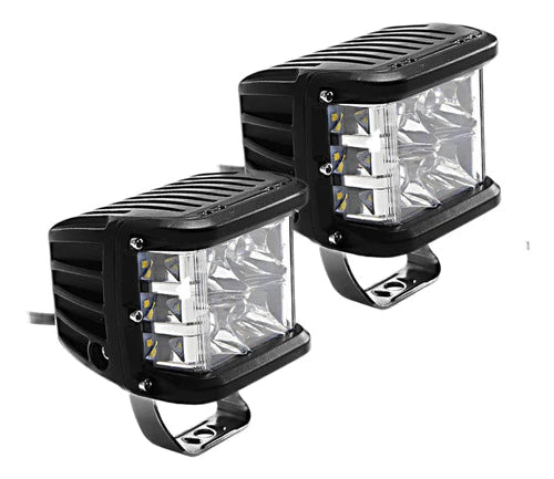 2 Faros Led Dually 35w Side Shooter Vision Lateral Jeep Rzr