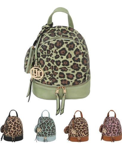 Mochila Para Dama Mini Back Pack Leopardo Juvenil Lhu315-leo