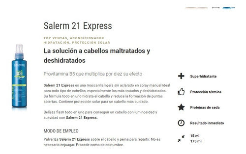 Salerm 21 Tratamiento Express Reparador + Envío Inmediato