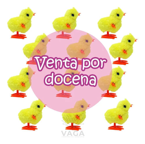 12 Adorable Pollito De Cuerda Juguete Economico  Piñata
