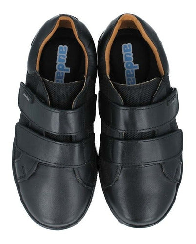 Zapato Escolar Mocasin Audaz Negro Piel Talla (22.0-26.0).
