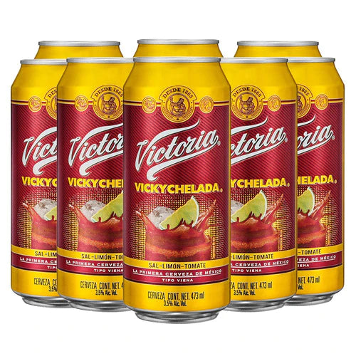 Cerveza Victoria Vickychelada Vienna Ámbar Lata 473 ml 24 U