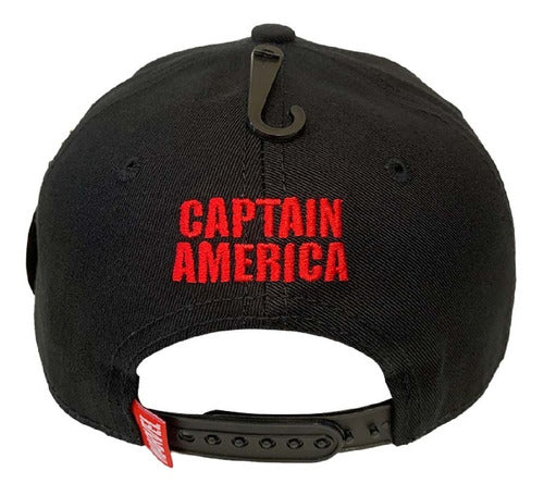 Gorra Capitán América Con Placa Metálica Plateada Ca21062102