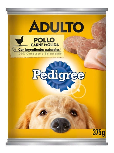 Pedigree Alimento Perro Adulto Sabor Pollo375gr Paq 24 Latas