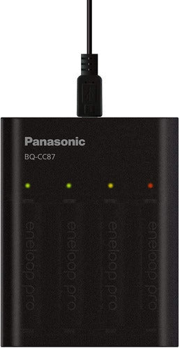 Cargador Pilas Panasonic Eneloop Pro + 4 Pilas Recargables